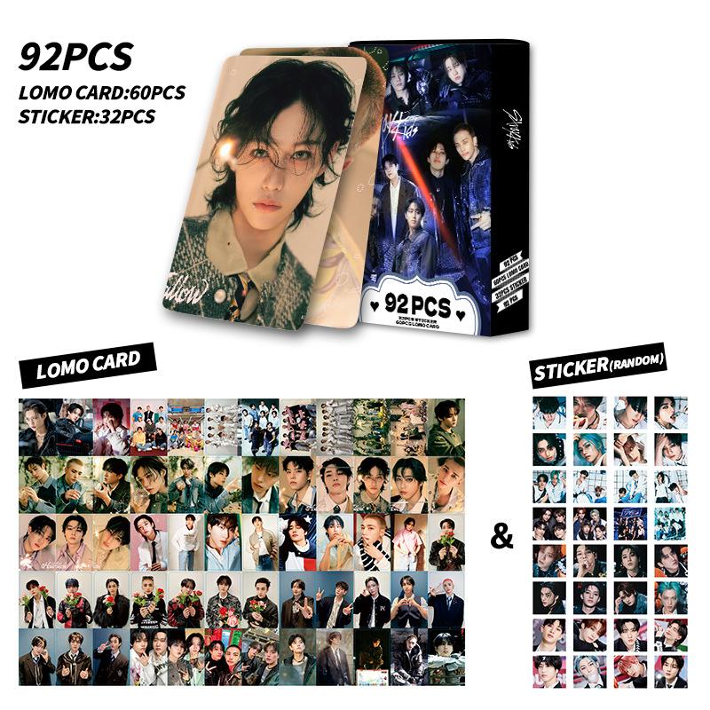 Skzoo 92Pcs Lomo Card Straykids New Album Double-Sided Small Card High-Definition Color Printed Photo Card Ins Support Card