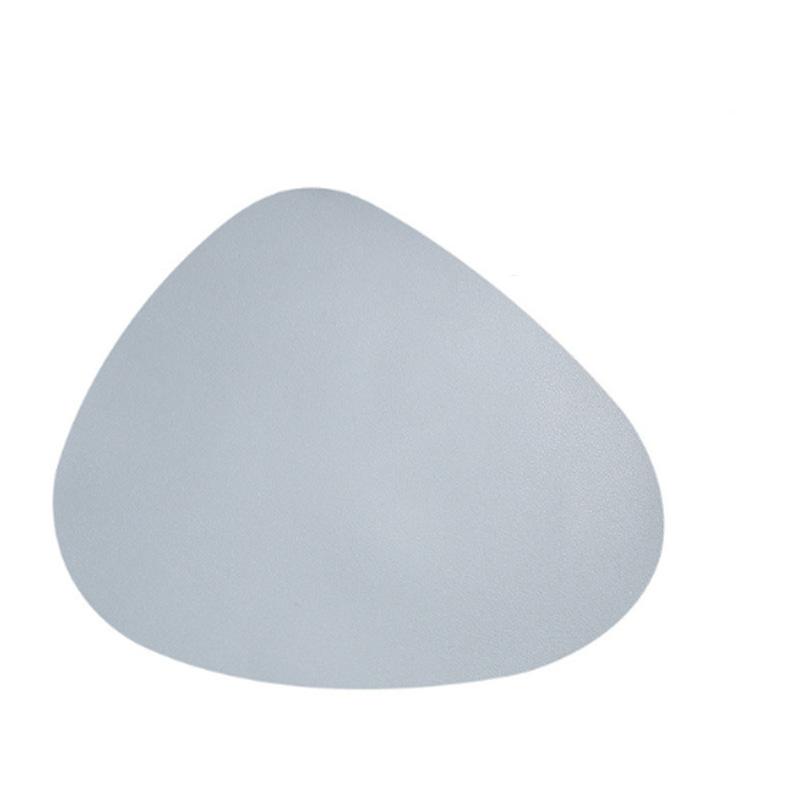 Nordische PU Leer Placemats Set Waterdicht Anti-slip Hittebestendig Tafelmatten en Onderzetters voor Keuken Eetkamer Place mat 36.5x45cm&Irregular grijs