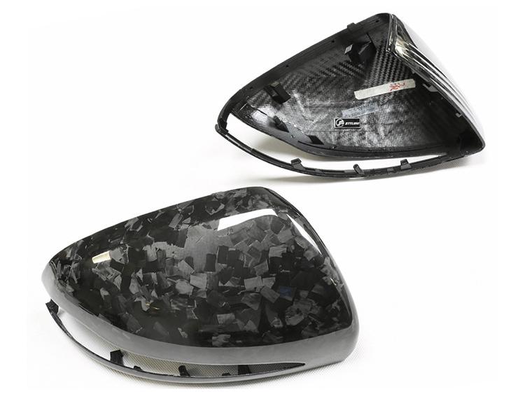 Left-Hand Drive Dry Carbon Fiber Rearview Mirror Cover for Mercedes-Benz B, C, E, S, GLC, GLA, CLA, CLS, W205 Models