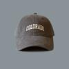 Letter Embroidered Baseball Cap for Women New Wide Brim Big Face Showing Small Big Head Circumference Men's Hat Versatile