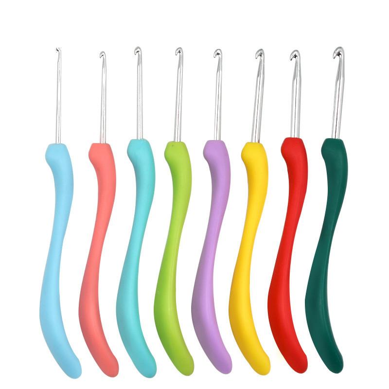 Crochet Hook 8Pcs/Set Ergonomic Sets Crochet Hooks Knitting Needles Weave Yarn Diy Handmade Tools Kit