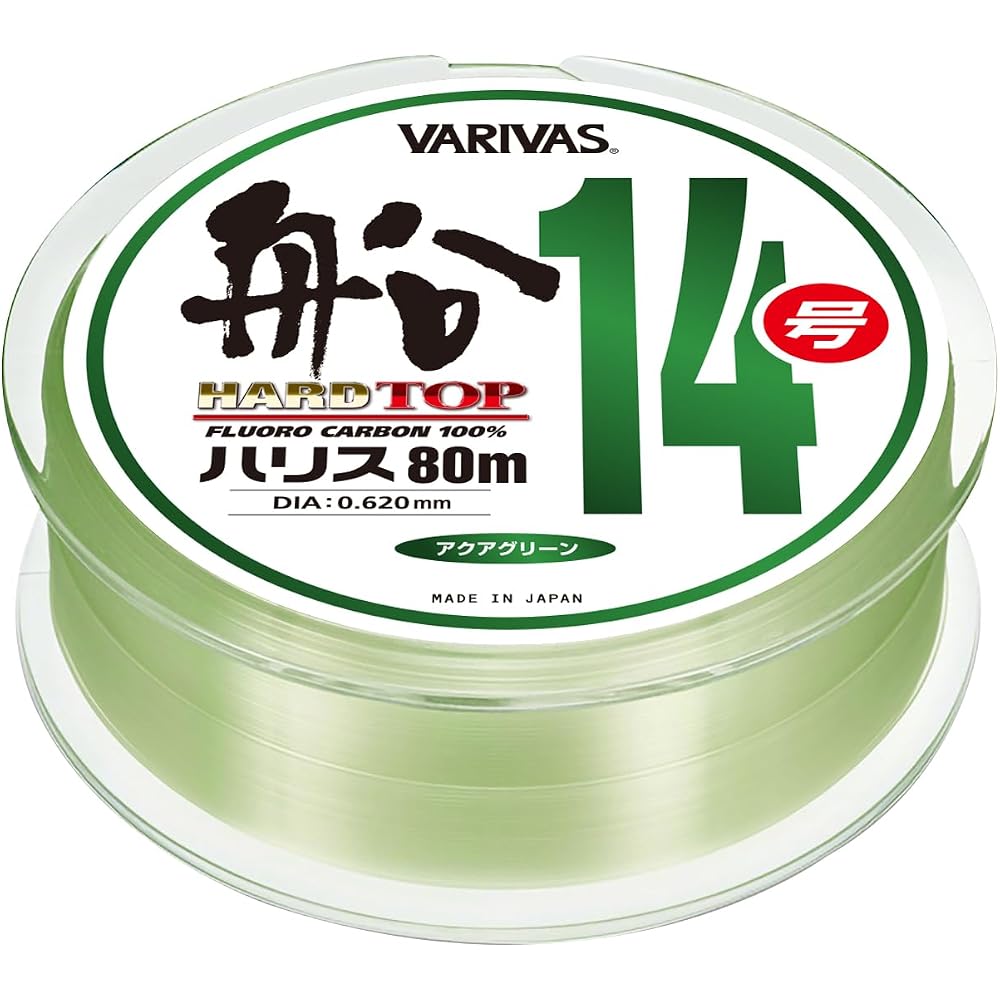 Varivas Harris Hard Top Fluorocarbon Line 80m 14lb Aqua Green Fishing Tackle