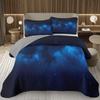 Galaxy Bedding Set Twin Queen Size for Girls Boys Teens Room Decor, Starry Sky Bedspread, Cosmos Nebula Trippy Quilted Coverlet