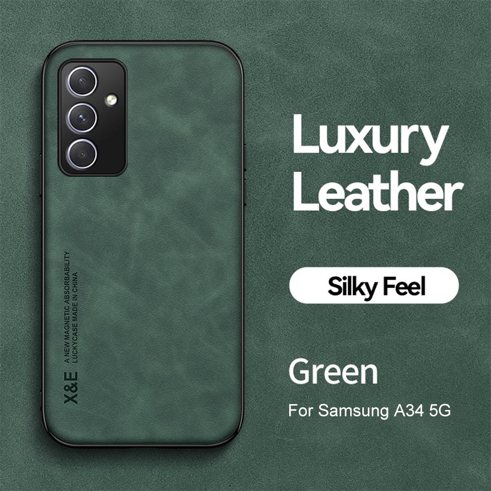 

Магнитный чехол из овчины для Samsung Galaxy A34 A54 A14 A 54 34 14 5G SamsungA54 задняя защитная крышка для телефона чехол Fundas For Samsung A54 5G