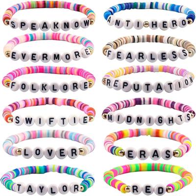 Carede Vriendschapsarmbanden, TS Geïnspireerde Armbandenset, Lover Swiftie Armbanden Voor Vrouwen En Meisjes Speaknow Red Evermore ERAS Armbanden, Pak Van 12