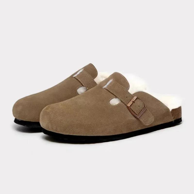 Fashion Warm Mules Slippers Women New Clogs Cork Home Shoes Women with Arch Support Outdoor Beach Slides Women Zapatos De Mujer