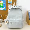 Schoolbag1011 new ins trendy solid color simple and versatile large capacity middle school students students travel backpack