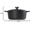 Чугунная жаровня Le Creuset Signature круглая 26 см черная 5,3 л (21177260000430)