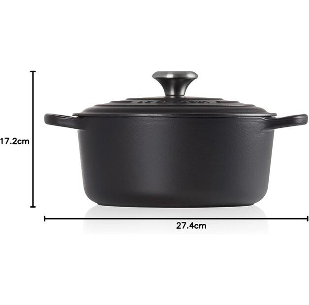 Чугунная жаровня Le Creuset Signature круглая 26 см черная 5,3 л (21177260000430)