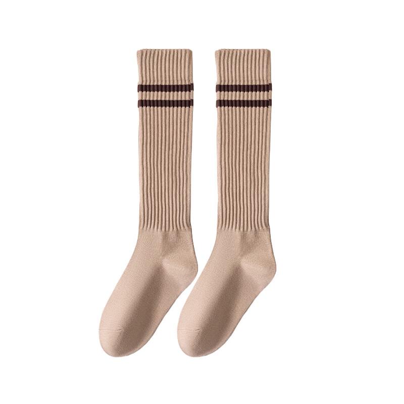 Academy Style Striped Calf Stacked Socks