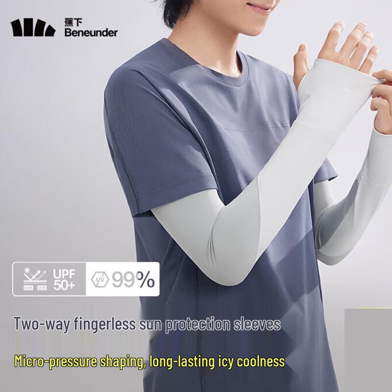 Jiaoxia Men s Convertible Finger-Hole Sun Protection Arm Sleeves