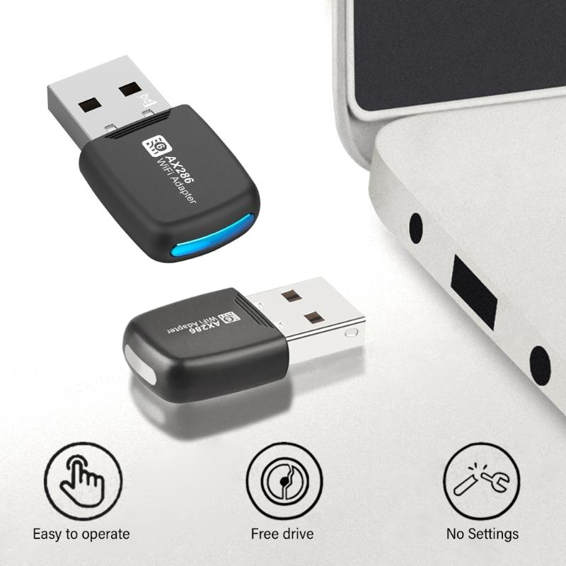 WiFi Receiver Fast USB WiFi Stick WIFI Dongle Stable Connection WIFI6 Adapter Easy Installation Strong Signal Strength