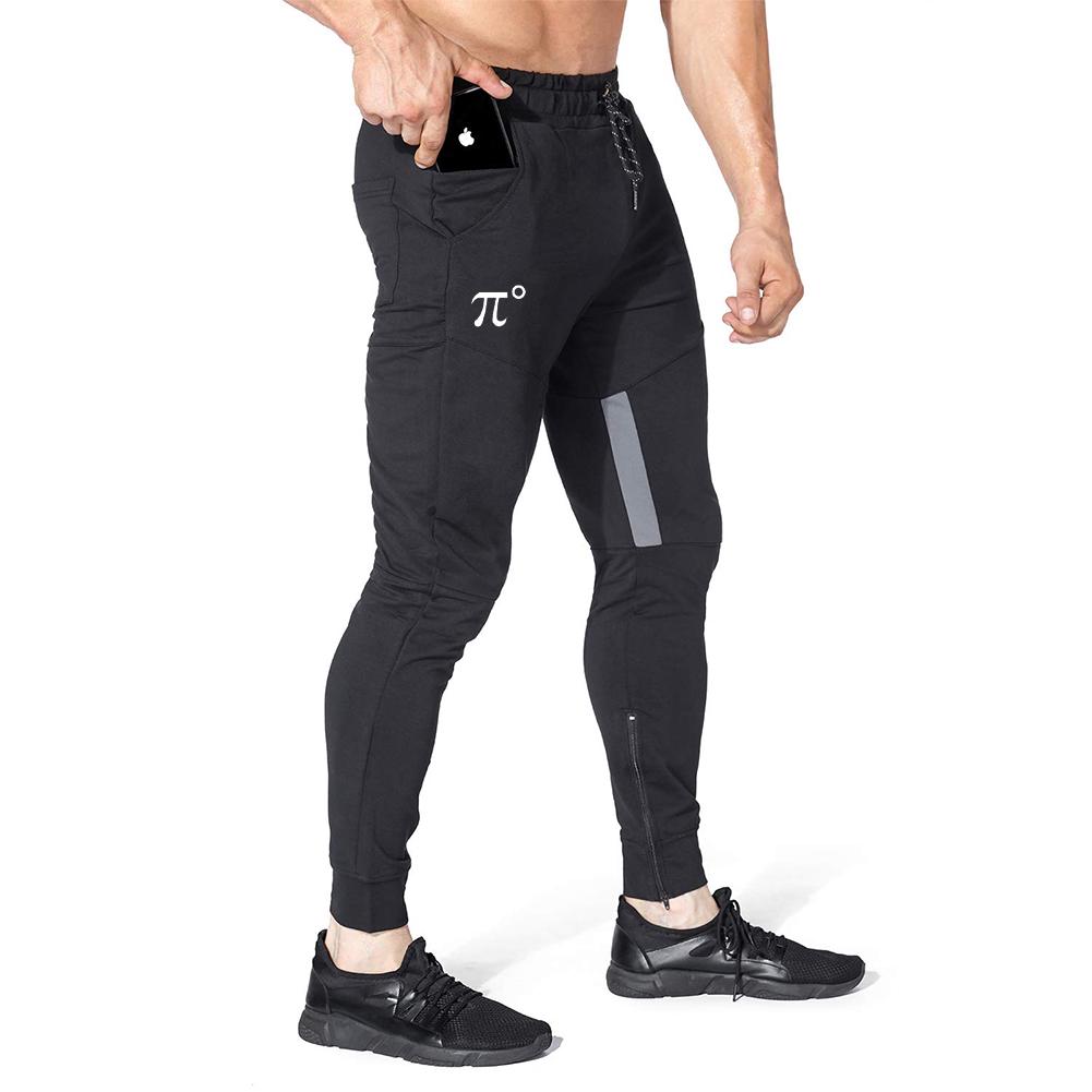Buy Men's Fitness Jogging Pants Zipper Pockets Casual Slim Fitness