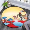 The Cat in the Hat Round Area Rug,Carpet Rug for Living Room Bedroom Sofa Playroom Decor,Non-slip Floor Mat