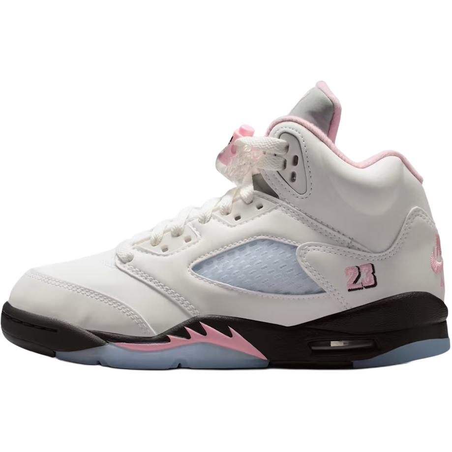 Air Jordan 5 Retro GS Medium Soft Pink Kids Sneakers White Black HQ7980-102