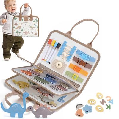 Montessori Busy Board Toy, Ages 1, 2, 3, 4, and 5, Educational Toy for Threading Toys, Fabric Toy, Fingertip Development, Felt Busy Board, Toddler