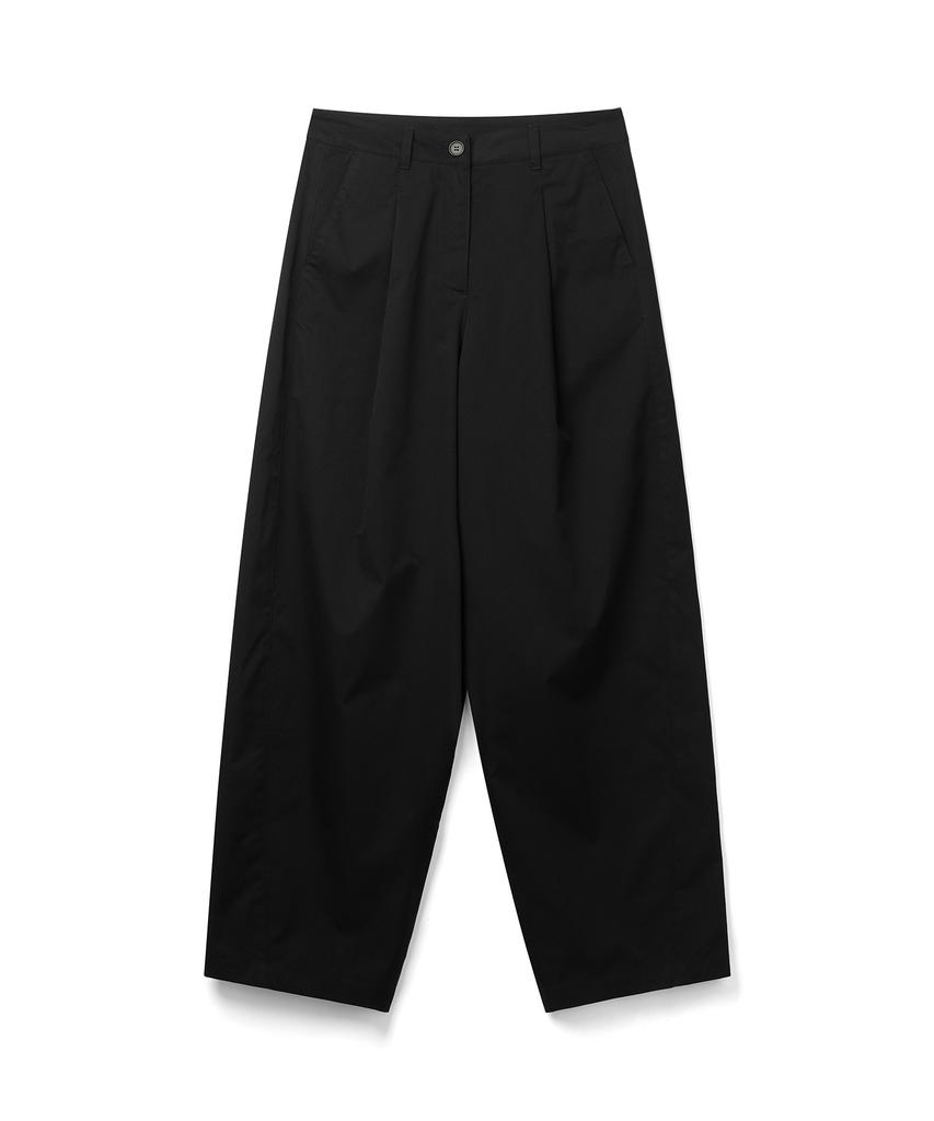 Keoseuteomeokeullagumeon Cotton-Like Semi-Balloon One-Pleat Slacks 3 Color Cowpt003