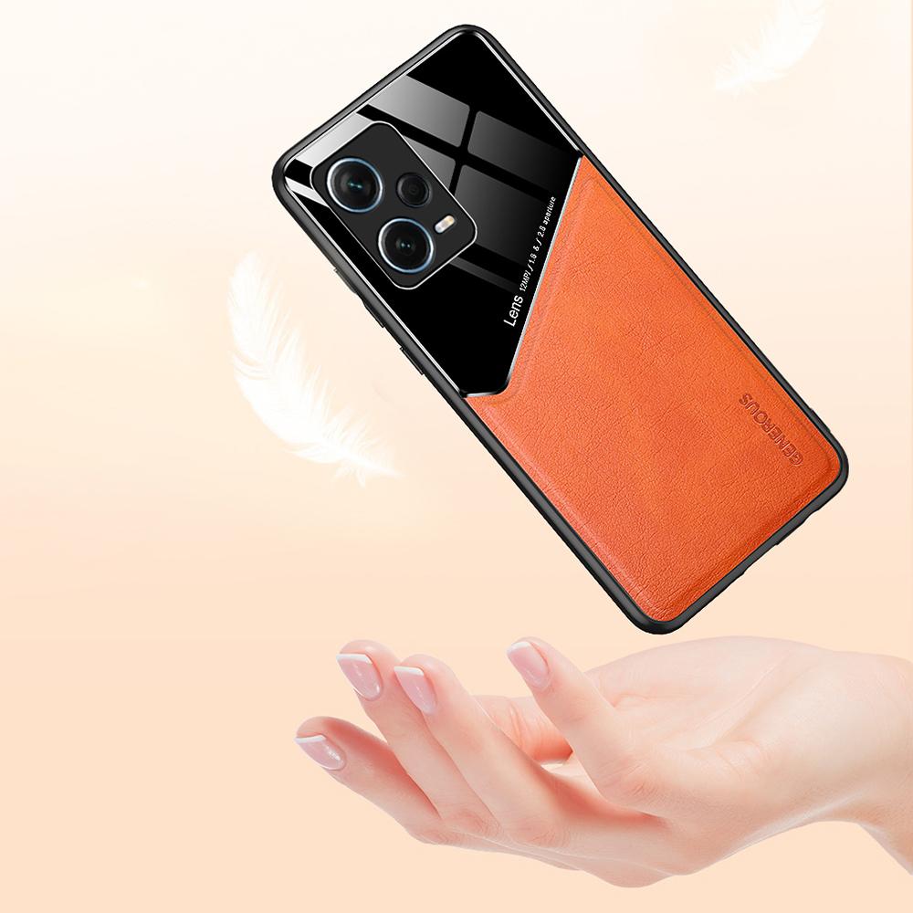 Shockproof Case for Xiaomi Redmi Note 12 Pro+ 5G TPU+PC+PU Leather Slim Phone Cover Support Magnetic Car Mount