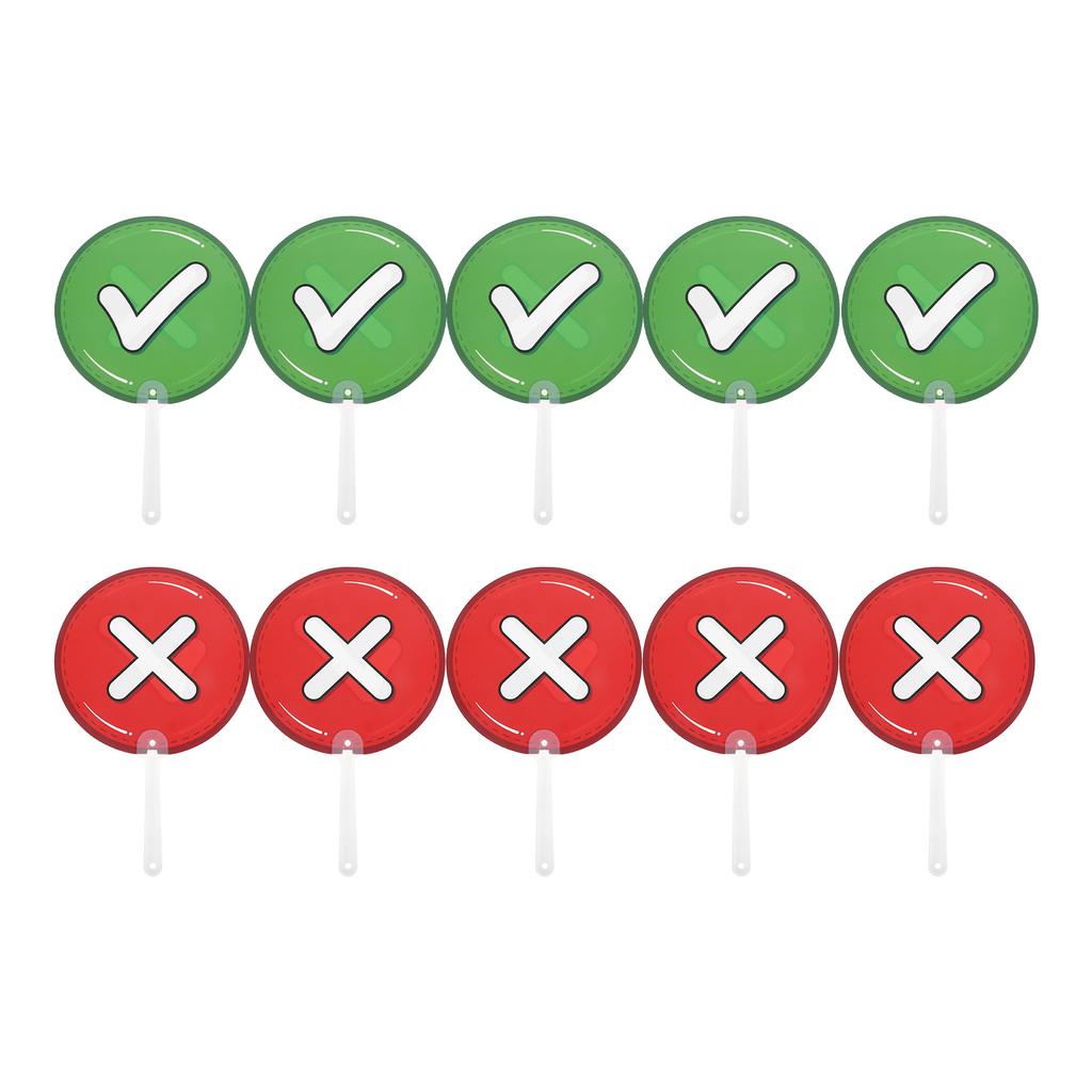 10pcs Interactive Classroom Voting Paddles Double Sided True False Handheld Plastic Student Response Boards For Engagement