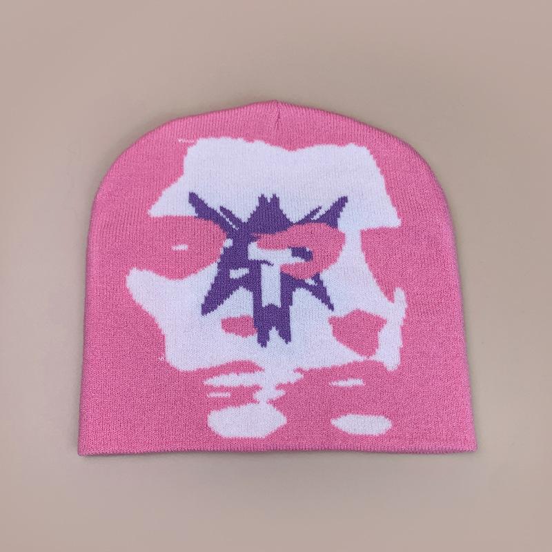Niche Double Face Color Matching Knitted Hat Men And Women Warm Personality Hip Hop Street Pullover Hat