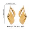 Exaggerated Gold Color Double-Layer Flower Stud Earrings for Women Creative White Imitation Pearl Temperament Earrings Jewelry
