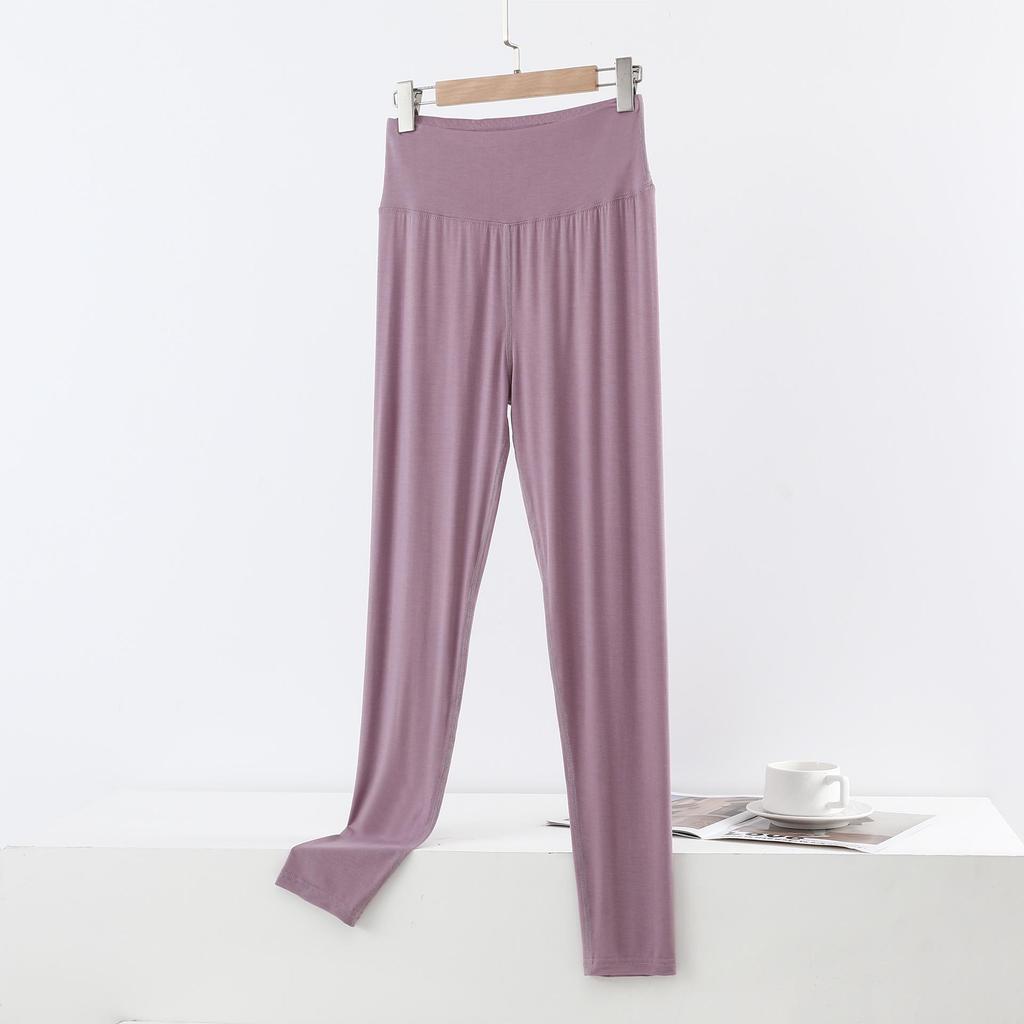 Women's High-Waisted Modal Leggings - Slimming, Skin-friendly, Plus Size, Form-fitting Pants for Spring and Autumn.