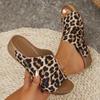 Large Size One-word Casual Slippers Women's Slope Heel Fish Mouth Slippers