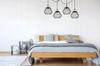 Hanging Lamp, Ceiling Chandelier, Wire Shade, Led