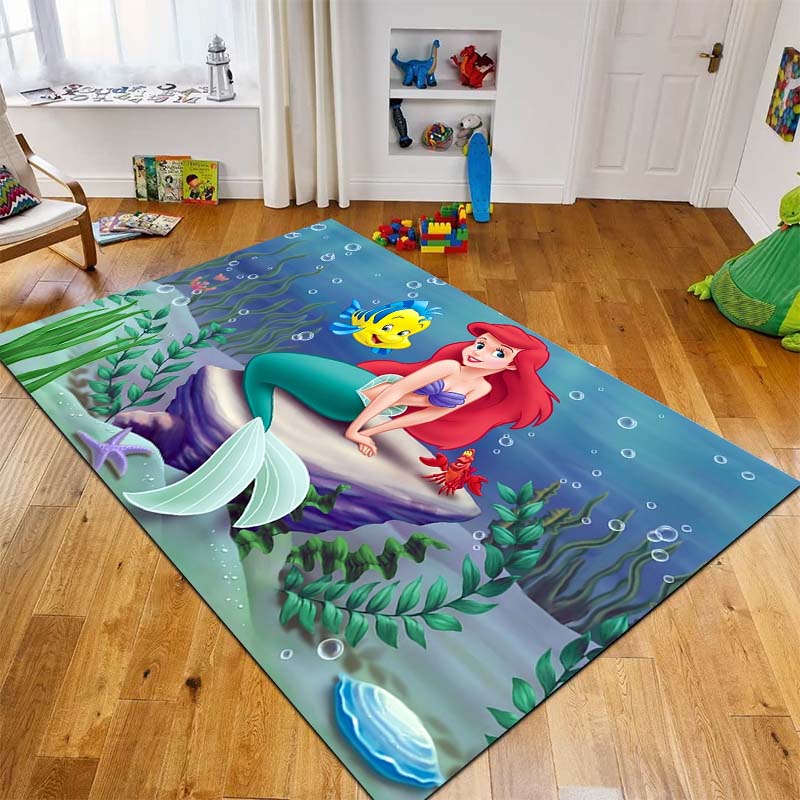 

1PC Disney The Little Mermaid Print Carpet for Living Room Bedroom Kid s Room Home Decor Pink Room Decor Area Rug Non-slip Mat 40cm x 60cm