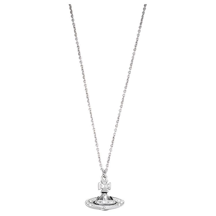 

Vivienne Westwood Pina Bas Relief Small Studded Saturn Necklace Women necklace Silver 63020160W110W110 Box
