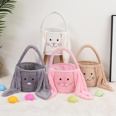 Tragbare Hasenhandtasche Plüsch Osterhase Aufbewahrungstasche Geschenk Süßigkeitenverpackung Beutel