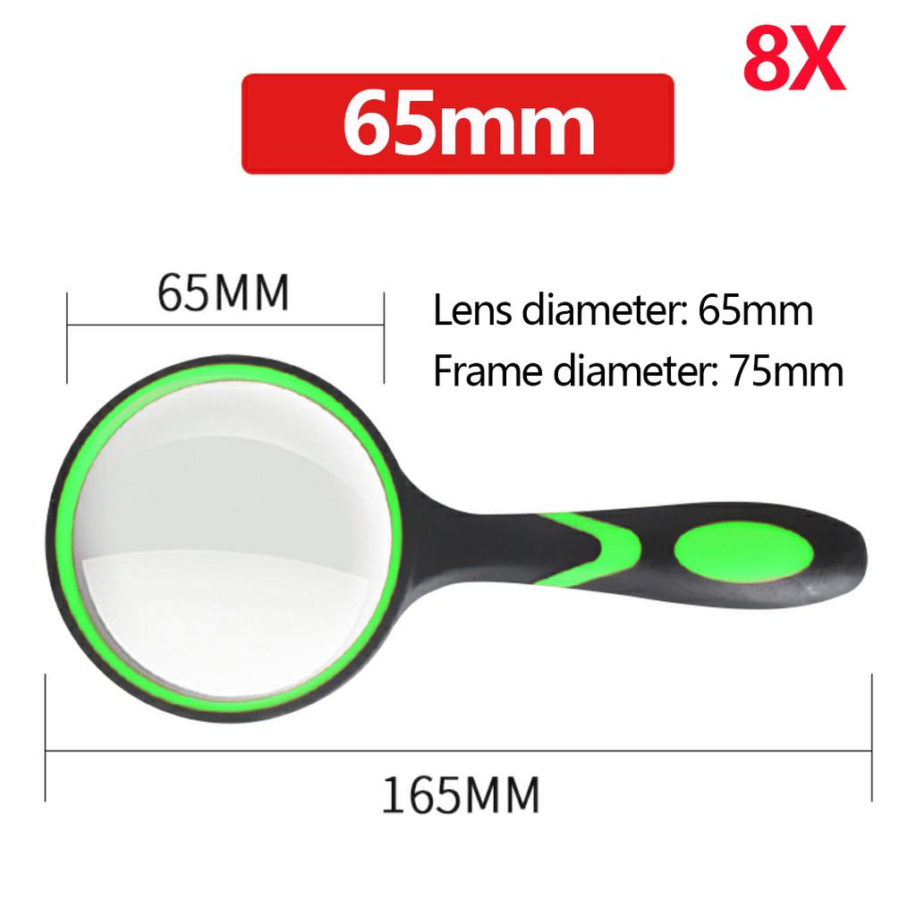 6X/7X/8X/10X Handlupe Rutschfester Weicher Griff Leselupe für Kinder Senioren Lesen Wissenschaft Naturerkundung