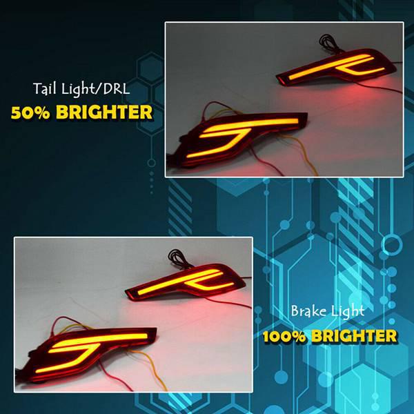 LED Rear Bumper Reflector Taillights for 17-19 Honda CRV
