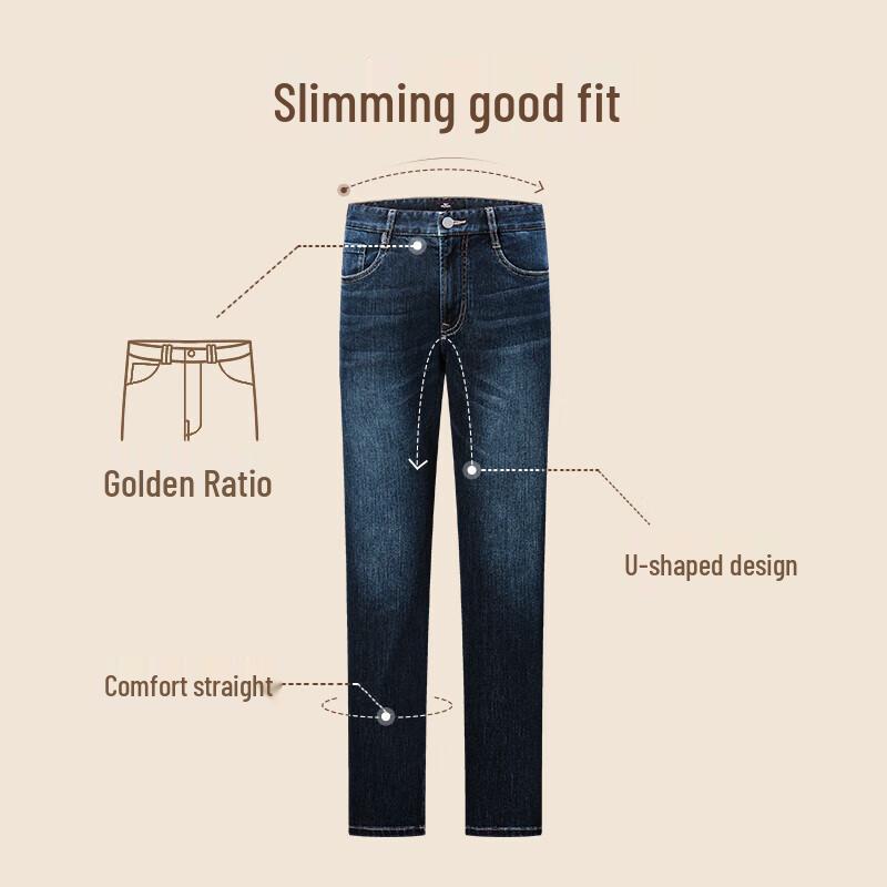 SEPTWOLVES Men's Retro Casual Straight Jeans