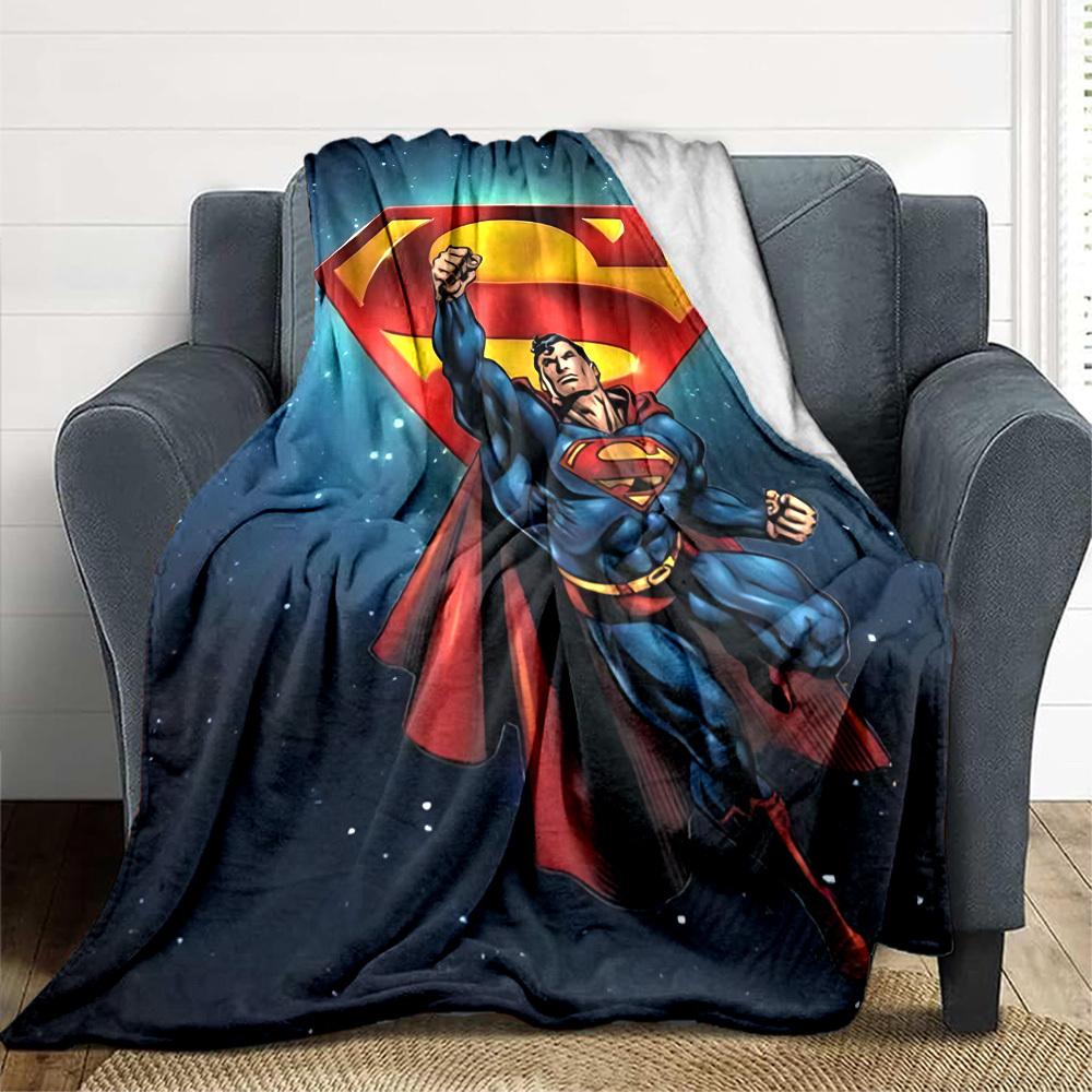 1pc Superman Flannel Throw Blanket Soft, Warm & Cozy for Couch, Bed, Office, and Travel Versatile All Season Gift, Christmas Present
