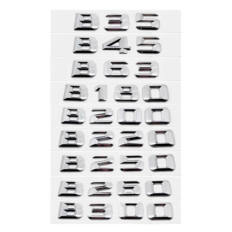 BKS2 Car Letter Sticker Rear Badge Embedding Emblem For Mercedes Benz B Class B35 B45 B63 B180 B200 B220 B250 B260 B300 Decoration