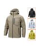Men's Hooded Quick-Dry Outdoor Softshell Jacket - Three-Proof, Loose Fit, Plus Size, Multi-Pocket, Versatile Sports/Fitness Style