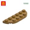 Non-Toxic 69Pcs/Lot 18980 Plate Round Corner 2X 6 Double Block Moc Color Accessories Compatible With Brick Diy Children Toy Assembly