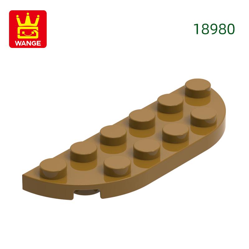 Non-Toxic 69Pcs/Lot 18980 Plate Round Corner 2X 6 Double Block Moc Color Accessories Compatible With Brick Diy Children Toy Assembly