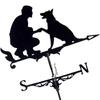 Outdoor Garden Iron Art Weather Vane Ornament - Cross-Country Craft