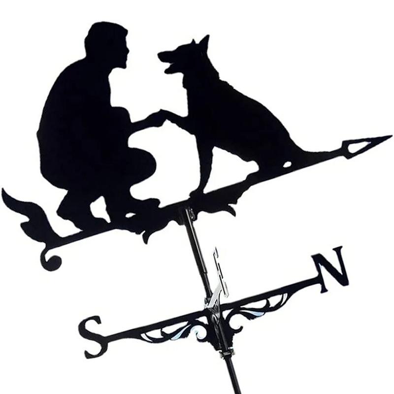 Outdoor Garden Iron Art Weather Vane Ornament - Cross-Country Craft