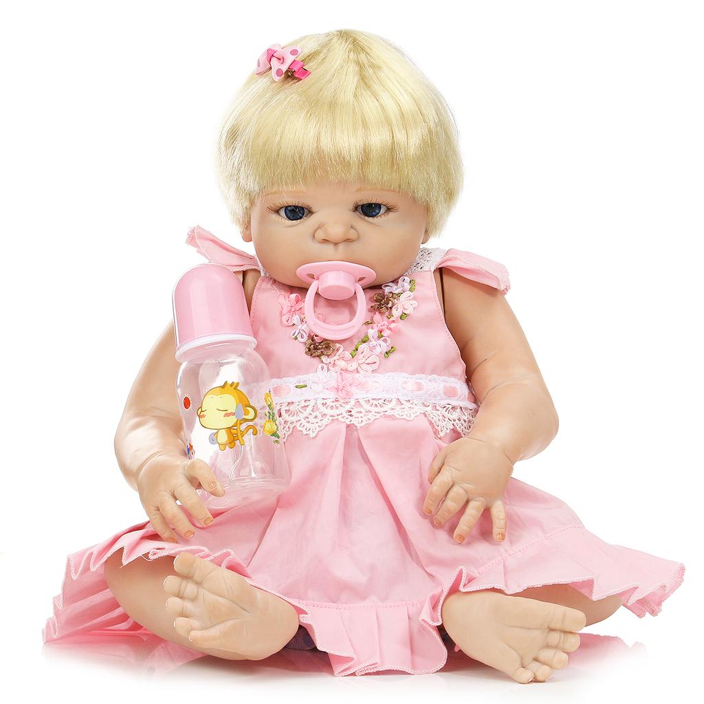 23'' Reborn Silicone Handmade Lifelike Baby Doll Realistic Newborn Gift +Clothes