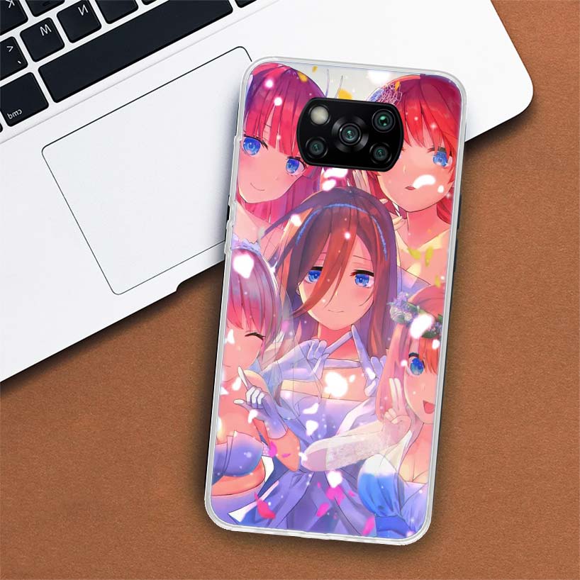 Nino Nakano Anime Phone Case For Xiaomi Poco F7 Ultra X7 X6 Pro X5 Redmi 15 15C 13 13C 12 12C 10 10A 10C 9 9A 9C 9T Shell Poco X