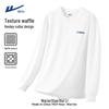 Men's Waffle Knit Henley Long Sleeve T-Shirt
