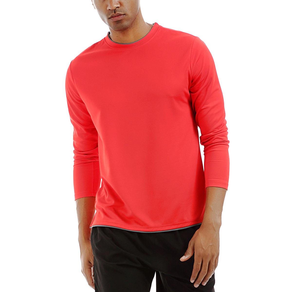 

Мужская быстросохнущая спортивная тренировочная футболка с длинным рукавом XXL красный
