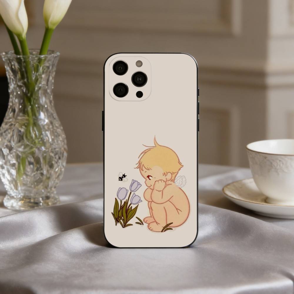 

K-Kewpie Cute A-Angel baby C-Clear Phone Case Silicone Soft For IPhone 17pro 16 15 14 13 12 11 X XR Plus Pro Max Plus iPhone17PRO