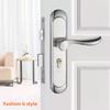 Universal Stainless Steel Indoor Door Lock Adjustable Wooden Door Handle for Bedroom Security Tamper-Free Household Safety
