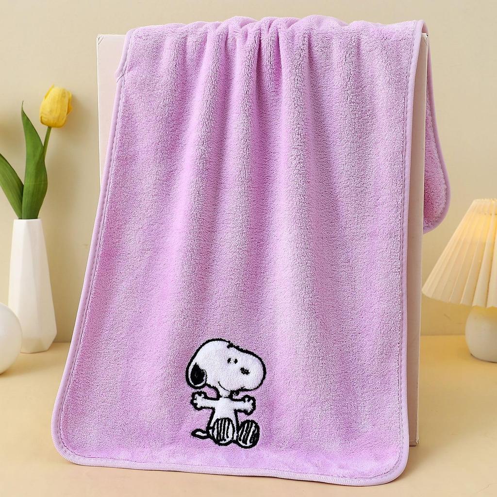 Snoopy Towel Set Snoopy Bath Soft To the and Snoopy Face Popular and Large and Small Combination (2-Piece Set) - Towel, Antibacterial, Instant-Drying,