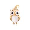 Trendy Gold Color Magic Hat Owl Brooches For Women Luxury Design Vintage Charm Simple Animal Enamel Brooch Pins Jewelry Gifts