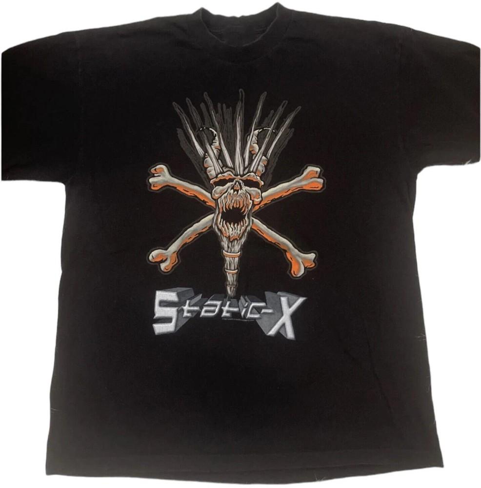 Static-X Band Gift For Fans Heavy Cotton Black All Size Shirt Unisex T-Shirt XL